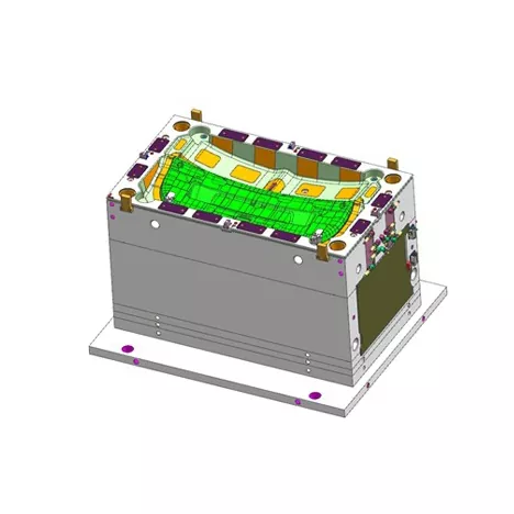 Molde de inyección de panel de ajuste de puerta trasera automotriz